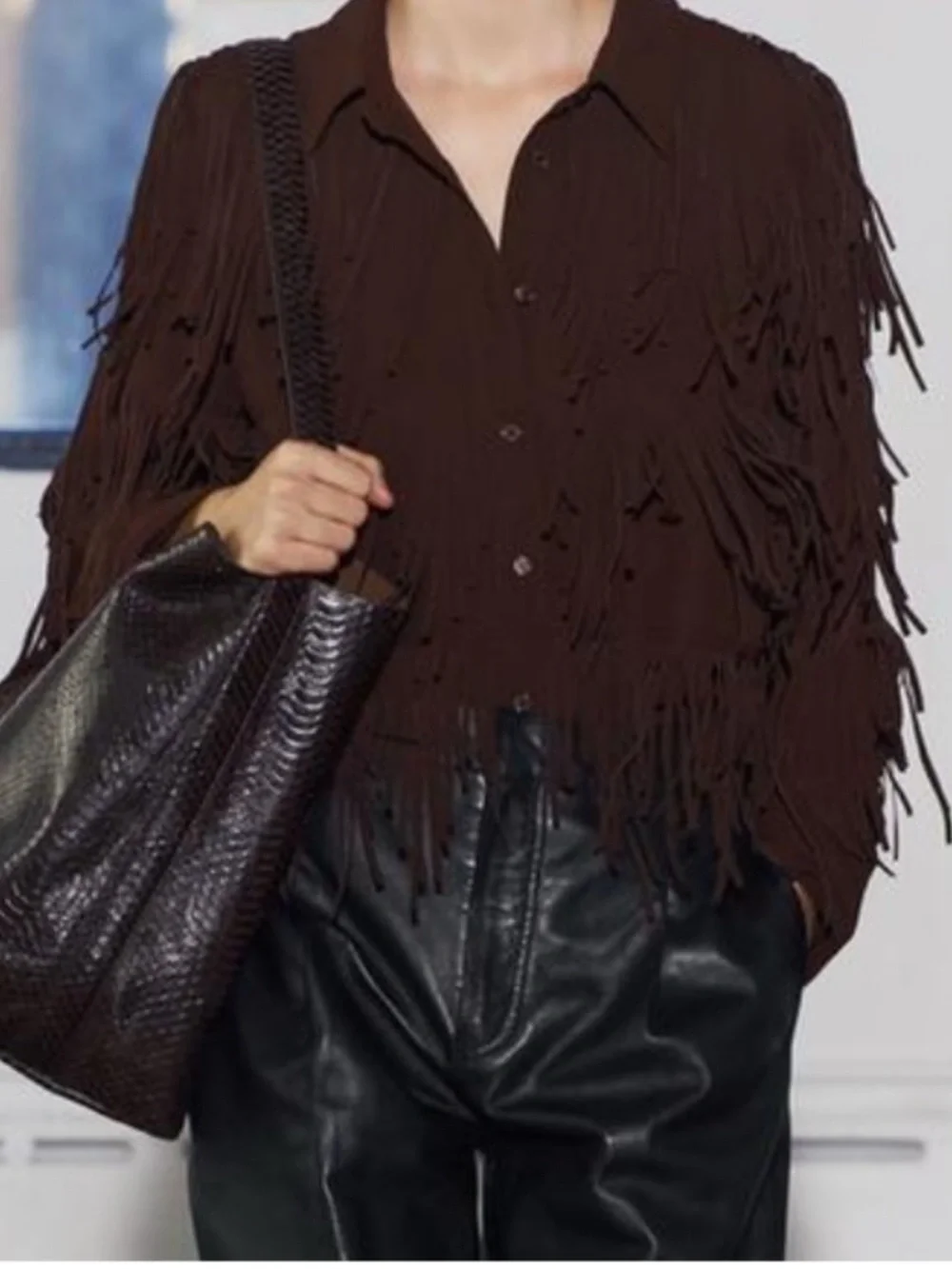 NWT ZARA BOHO FRINGE JACKET - Picture 6 of 9